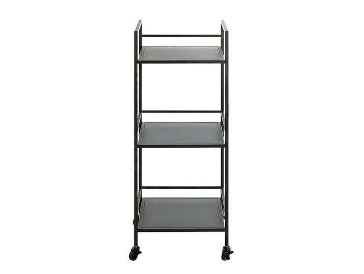 Etagère Meuble étagère en métal coloris noir -longueur 35 x profondeur 35 x hauteur 92 cm