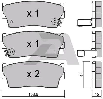 AISIN BPSZ-1900 Brake pad set