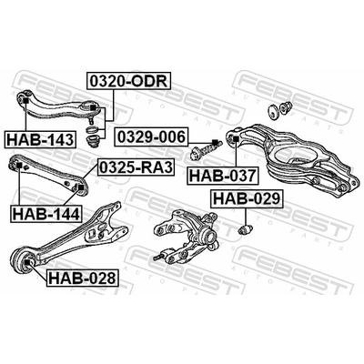 FEBEST Lagerung, Lenker HAB-028 vor der Achse für HONDA