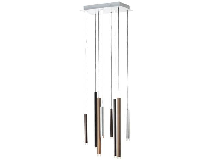 BRILLIANT Pendelleuchte Cembalo , braun (braun, kaffee), 8, H: 180cm, 1 Stk., Leuchten, LED Hängelampe 8flg braun/Kaffee, Pendelleuchte