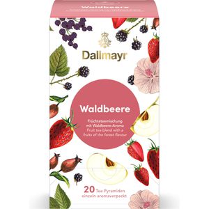 Dallmayr Tee Waldbeere, Früchtetee, 60 g, 20 Pyramidenbeutel