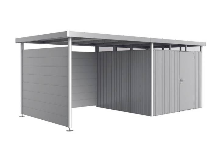Biohort Seitenwand für Seitendach zu Gerätehaus HighLine Silber