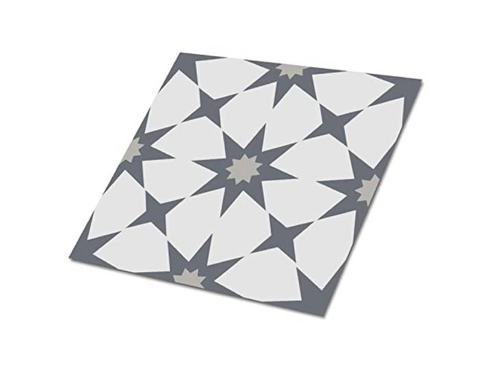Decormat Selbstklebende Vinylfliesen Grau Wandfliesen für die Küche Fliesenaufkleber Dekoartikel Aufkleber Satz von 9 Fliesen - 30x30 cm Bodenbeläge PVC - Sternchen