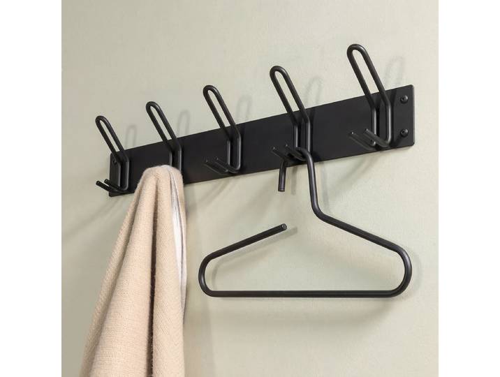 Barre de penderie Miles 70cm Noir/Noir