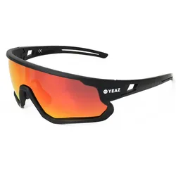 Yeaz, Damen, Sportbrille, Sunrise (Schwarz, Red), Rot