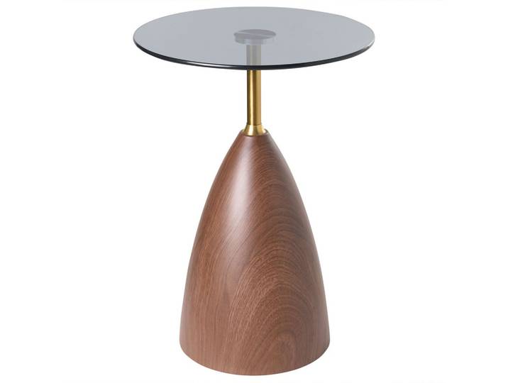 BEISTELLTISCH Sicherheitsglas Braun/Schwarz Wallis