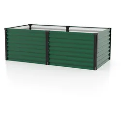 Vitavia Hochbeet Meta 96 x 188 cm rechteckig - 950/1300 l 63 cm Seegrasgrün mit schwarzen Profilen