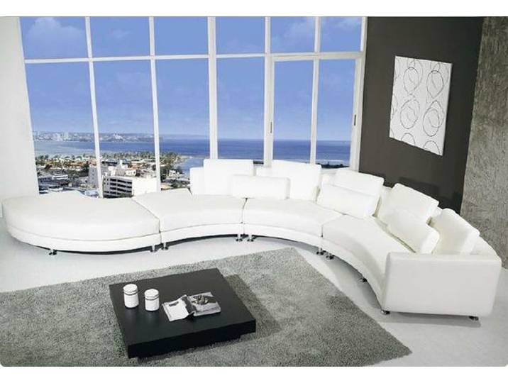 Xlmoebel Wohnlandschaft Rundsofa aus Leder in Schwarz mit großzügiger Sitzfläche, Rundsofa aus Leder, großzügige Sitzfläche