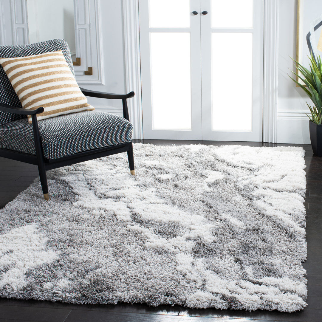 Rio Stoneboro Abstract Area Rug Gray Rectangle 160 x 231 cm