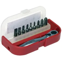 Bikeservice, Bits, Flach- und Kreuzschlitz-Bit-Set, 10-teilig (Schraubschlitz)