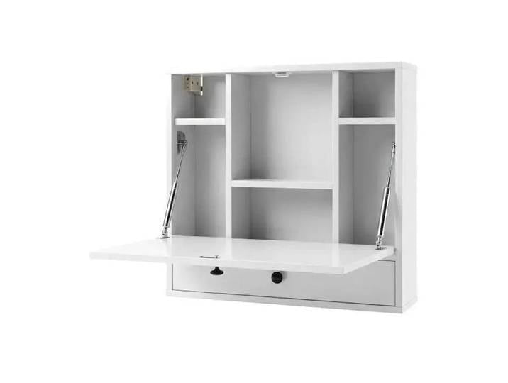 Bureau mural pliable avec rangement et tiroir table ordinateur rabattable pour chambre salon ou bureau