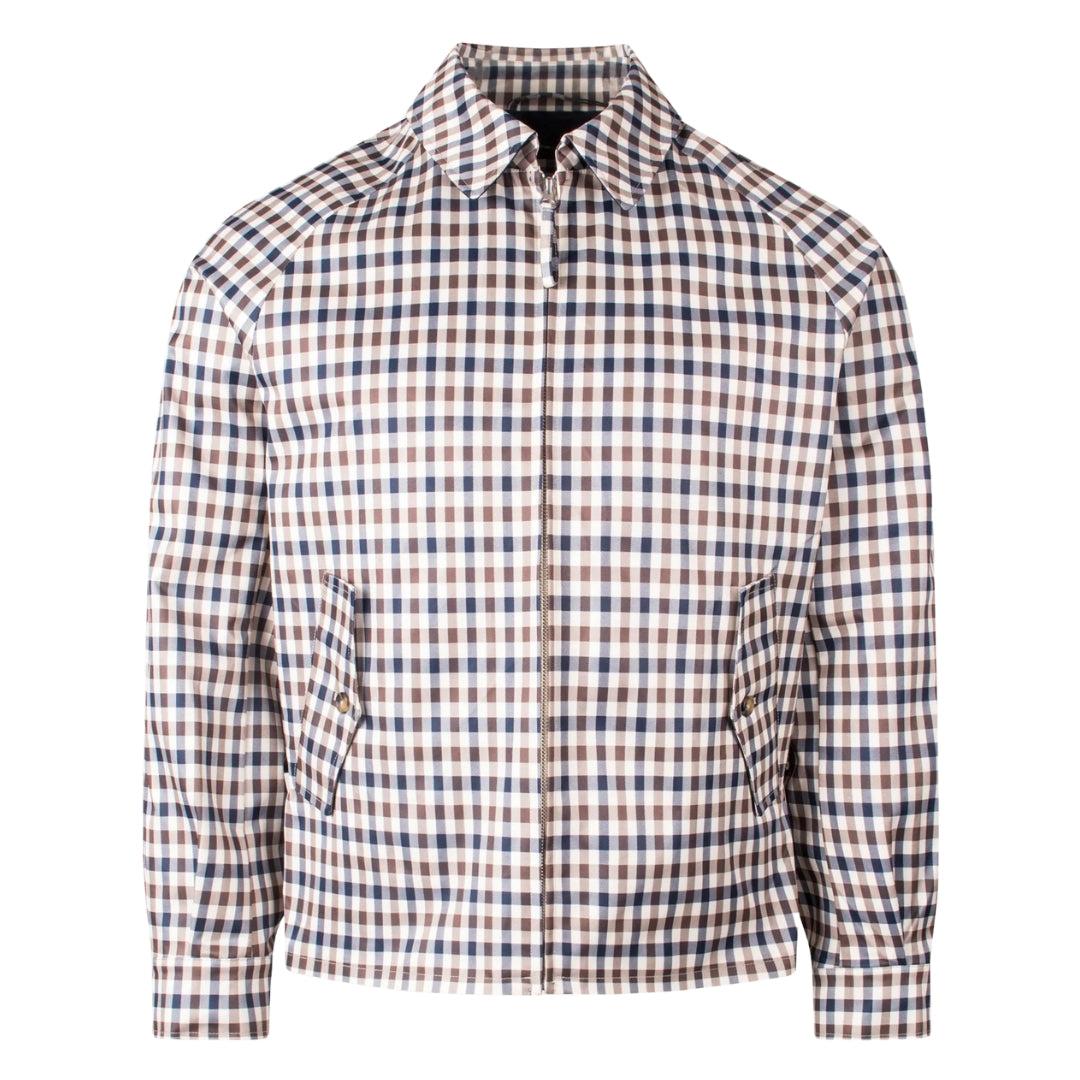 Aquascutum Active Archival Mid Jacket Club Check Beige Jas