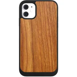 Nivocase Handyhülle für Apple iPhone 11 Hülle NIVOpure Case Schwarz Holz Holzoptik Lärche (Apple iPhone 11), Smartphone Hülle, Schwarz