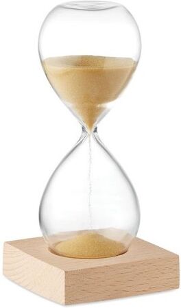 Sablier personnalisé en verre 5 minutes DESERT borosilicate beige