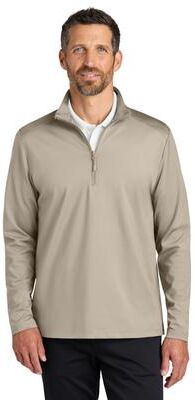 Port Authority K880 C-FREE Double Knit 1/4-Zip in Sahara size 4XL   Polyester/Spandex Blend