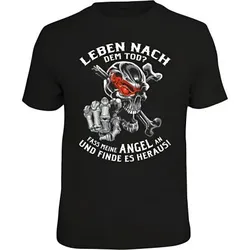 Rahmenlos "Leben nach dem Tod?" T-Shirt Herren (Schwarz), Schwarz, XXL