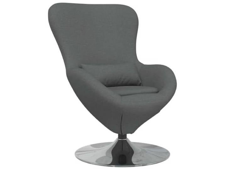 Heofavd Eiersessel Drehbar Stoff Polstersessel Dunkelgrau 63x73x90 cm