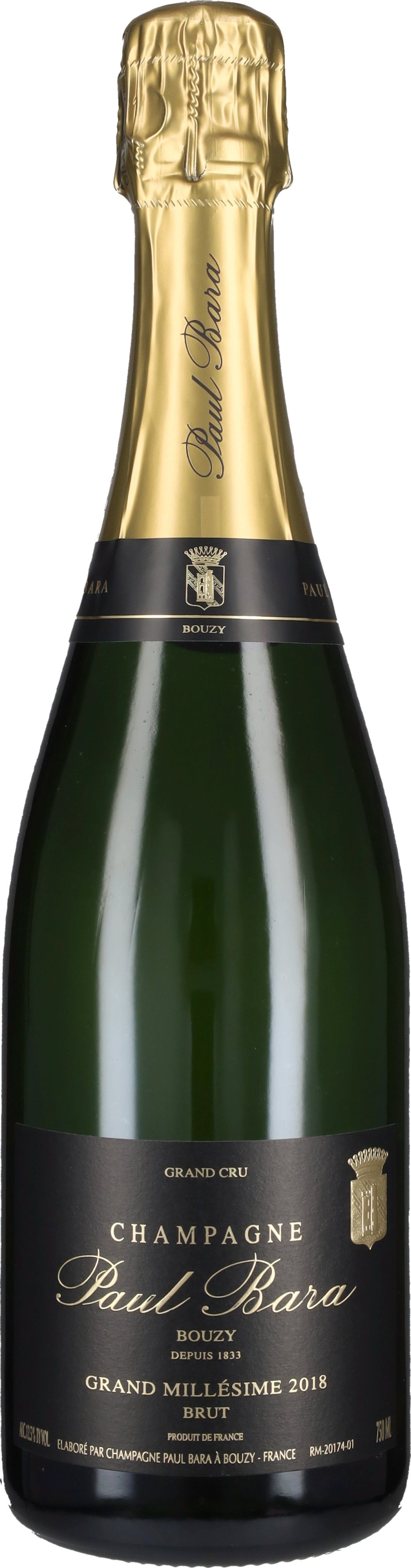 Bara Paul Champagne Brut Grand Cru 'Grand Millesime' Paul Bara 2018