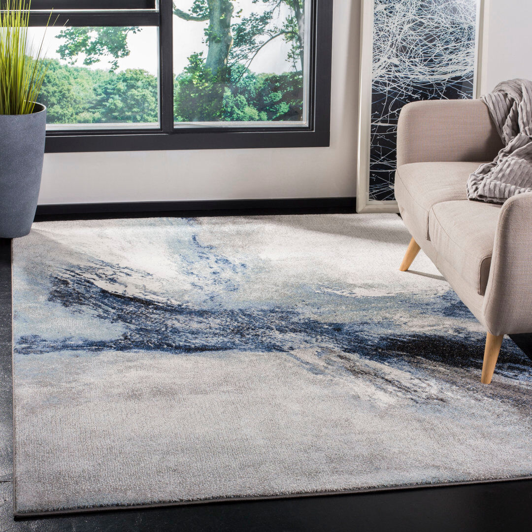 Rio Stormstown Abstract Area Rug Blue Rectangle 201 x 274 cm
