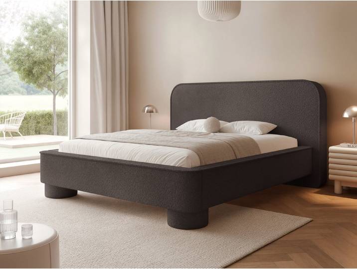 yourhouse24 Polsterbett NUVOLA mit Bettkasten – Überbreites Kopfteil im Hotel-Design