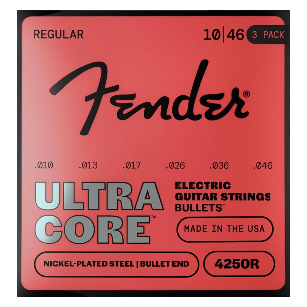 Fender UltraCore 4250R 10-46 E-Gitarren-Saiten, 3er-Pack (3x, E-Gitarre, 0.05") (073-3250-606)