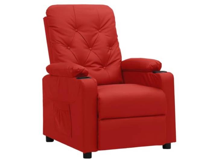 Heofavd Relaxsessel mit Liegefunktion Weinrot Kunstleder TV Sessel