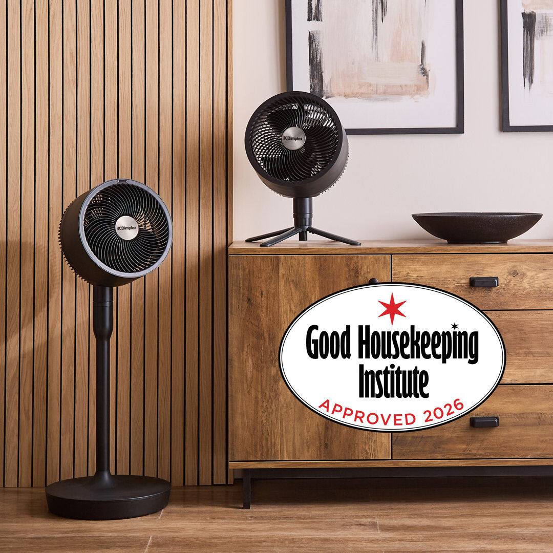 Dimplex DuoCool Cordless Smart Pedestal Fan Grey 91.7cm H X 36cm W X 36cm D