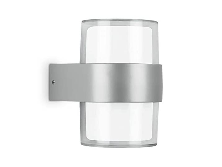 TELEFUNKEN - LED Außenlampe IP44, LED Wandleuchte Außen, 4000K Neutralweiß, Silberfarbig, 130x95x105 mm (LxBxH), 320404TF
