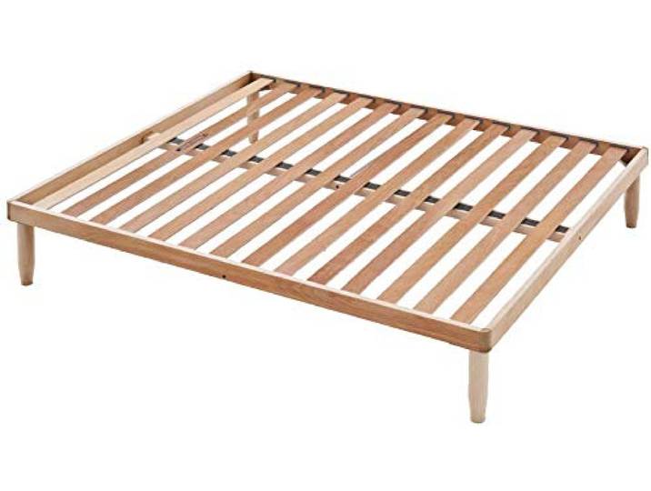 EVERGREENWEB Starrer Lattenrost 150x200 cm, Hoch 35 cm, aus Buchenholz, Orthopädisch, 5 abnehmbare Beine, Verstärkte Doppelstruktur, Für alle Betten und Matratzen geeignet Modell ORANGE