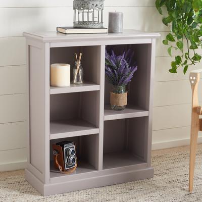 "SAFAVIEH Maralah 25-Inch Wood Bookshelf, Grey, Farmhouse - 25"" x 10.6"" x 30.1"""