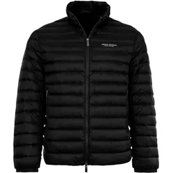 A|X ARMANI EXCHANGE Herren Daunenjacke gesteppt - Steppjacke, Stehkragen, Regular Fit Schwarz / S