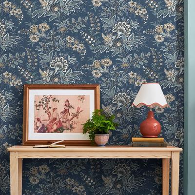 Vliestapete LAURA ASHLEY "MARLBROOK", blau 1, H:10m L:10m, Vlies, Tapeten, Design Tapeten