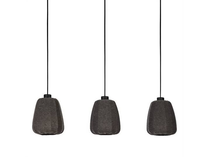 Pendelleuchte Barlaston Typ B 88 x 110 x 18cm Schwarz Mischgewebe E27