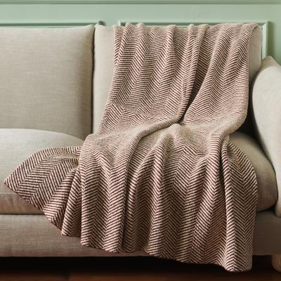 SAFAVIEH Remea 50 x 60 Inch Cotton Throw, Beige and Natural