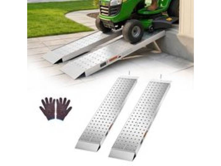 VEVOR Auffahrrampen 2 Stk. Laderampen 1396 x 304 mm, Anhängerrampen mit Antirutschplatten & 1360 kg Gesamttragfähigkeit, Verladerampen Aluminiumrampen für Motorräder Rasenmäher Traktoren Anhänger