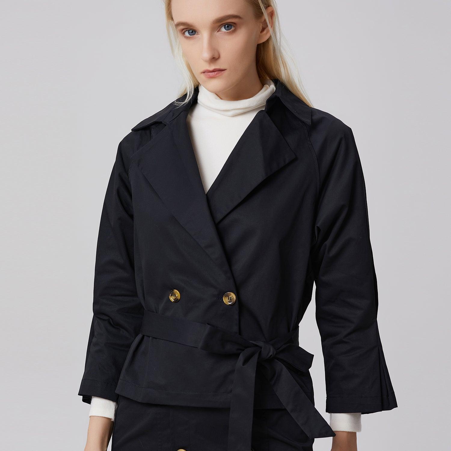 Coton Trench-Jacket met dubbele borsten