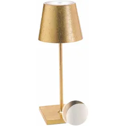 Zafferano »Poldina Pro mini« Akkuleuchte Metalloptik gold