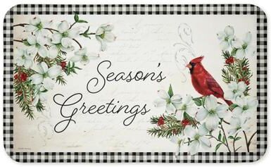 "Stupell Winter Cardinals & Dogwood Printed Anti-Fatigue Floor Mat, design by Danielle Murray, 30""x18"""