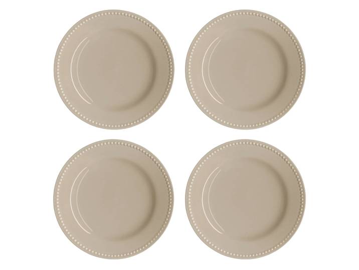 Scandi Living Petite assiette Dots 22cm Lot de 4 Beige