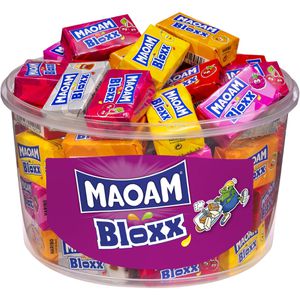 Maoam Kaubonbons Würfel Bloxx, 50 Stück, mit Frucht- und Colageschmack, 1100g