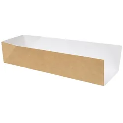 MONOUSO - Premium KraftKarton Tablett für Hot Dog 23x7,0x5,0cm (1000 Stück)
