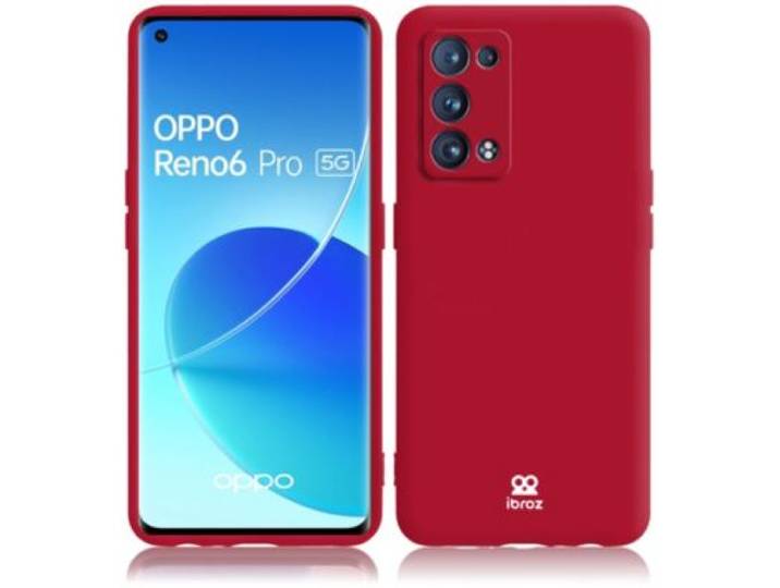 Ibroz - Coque Oppo Reno 6 Pro Silicone Rouge