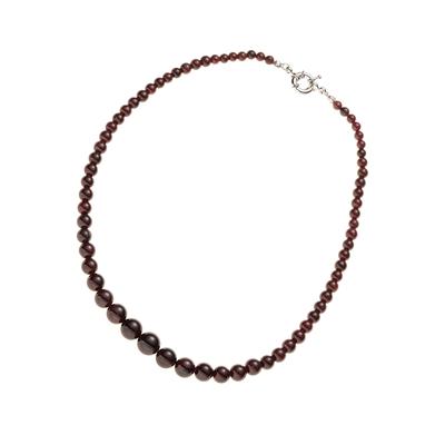 Kette ohne Anhänger JOBO "Edelsteinkette mit Granat", braun, Halsketten, Damen, Materialmix, L: 45, 45 cm