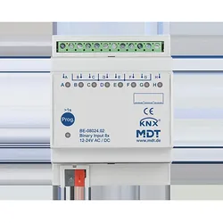 MDT technologies Binäreingang 8-fach 4TE REG, 24VAC/DC BE-08024.02