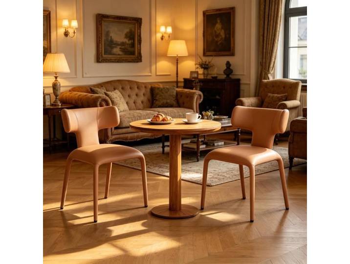 Chaises de cuisine esthétiques chaises de salon chaises longues (Chaises 2PCS) chaises de table avec dossier courbé