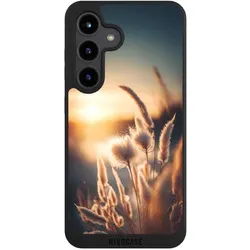 Nivocase Handyhülle für Samsung Galaxy S24 Hülle NIVOpure Case Schwarz Natur Sonne Pampasgras (Samsung Galaxy S24), Smartphone Hülle, Schwarz