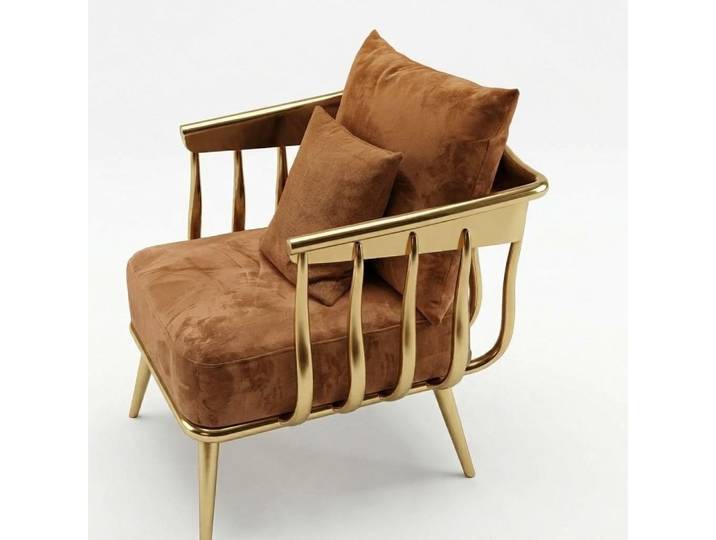 Xlmoebel Loungesessel Design-Sessel mit Metallgestell für modernes Lounge-Ambiente (Sessel), Hergestellt in Europa