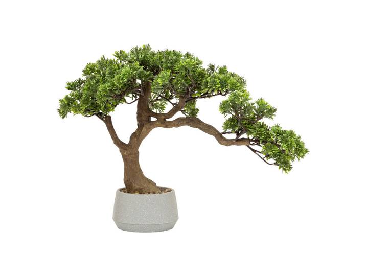 Atmosphera Createur d´interieur Kunst-Bonsai H Polin 45/32/60 cm, Grün, Kunststoff, 60 cm, Dekoration, Blumen & Blumentöpfe, Kunstblumen