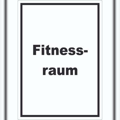 HB-Druck Fitnessraum Aufkleber mit Text Sport Fit hochkant A0 (841x1189mm)
