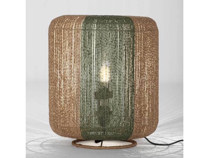 Tischleuchte Dena Ø 33cm Braun Material: Metall, Naturfaser Metallart: Stahl Naturfaserart: Jute Oberfläche Metall: Lackiert E27